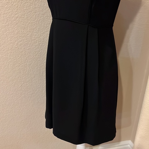 NWT LOFT Petite Black Crepe Sleeveless Dress - Picture 3 of 16